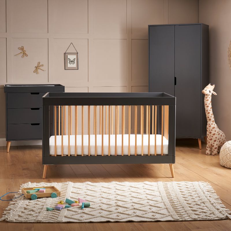 Obaby Maya 3 Piece Room Set  Slate with Natural