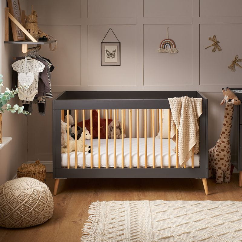 Obaby Maya Cot Bed Slate & Natural