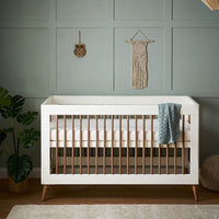 Thumbnail for Obaby Maya Cot Bed White With Natural