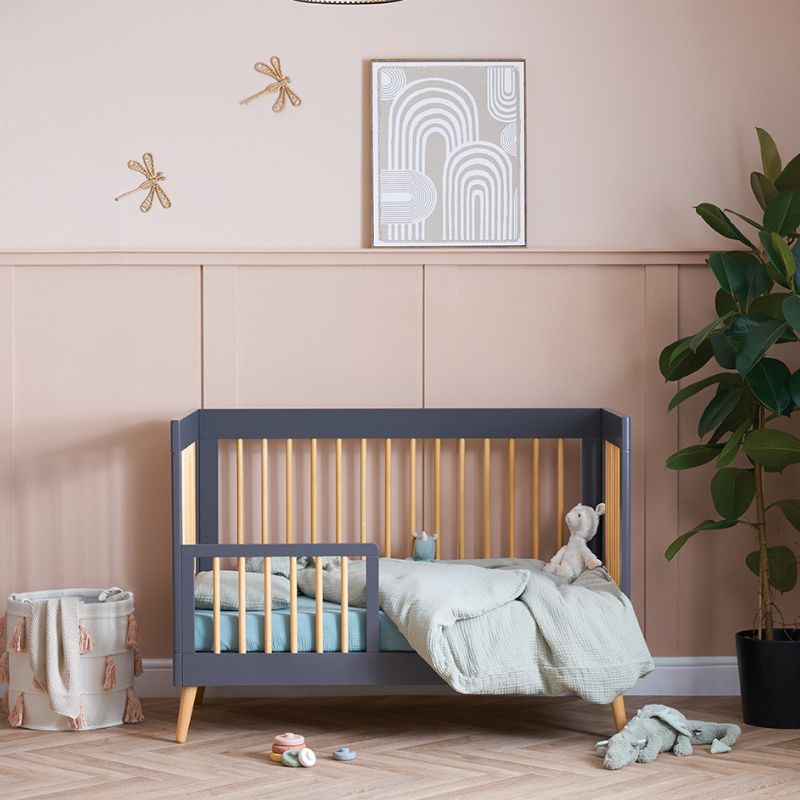 Obaby Maya Mini Cot Slate with Natural