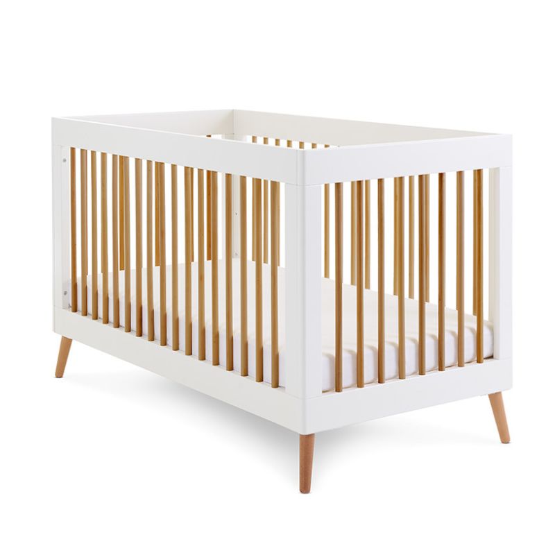 Obaby Maya Cot White with Natural