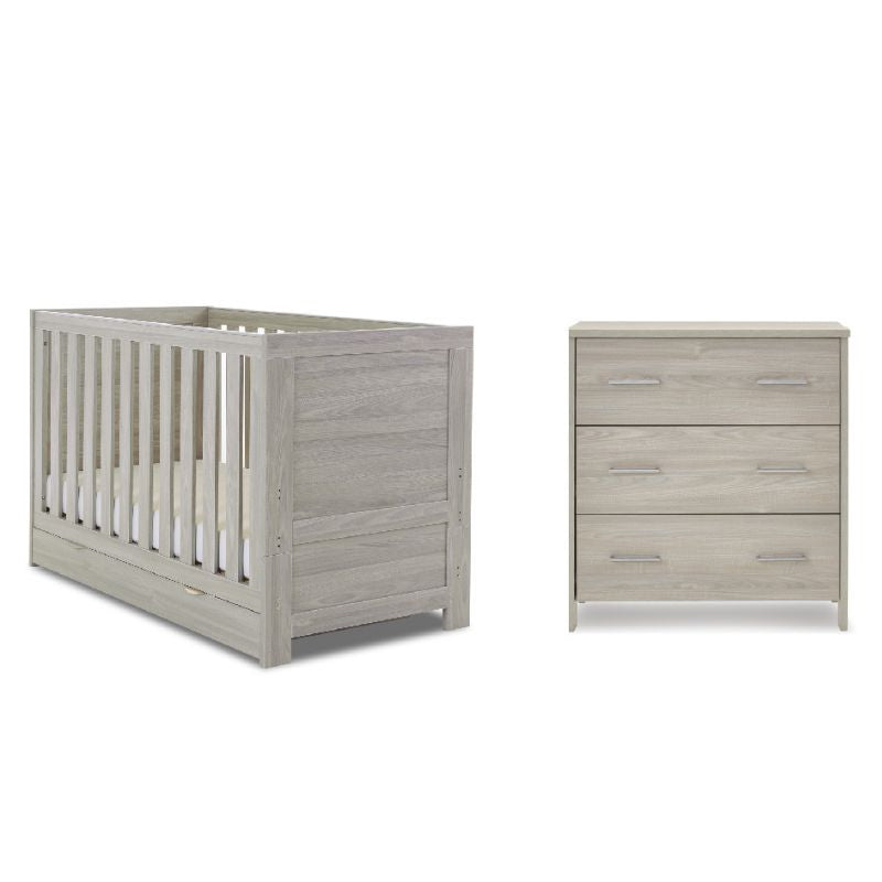 Obaby Nika 2 Piece Set Grey Wash + Under Drawer