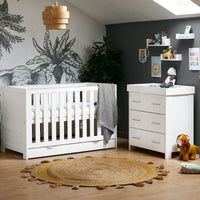 Thumbnail for Obaby Nika 2 Piece Set With Drawer White Wash + Under Drawer