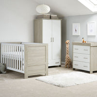 Thumbnail for Obaby Nika 3 Piece Set Grey Wash & White + Under Drawer