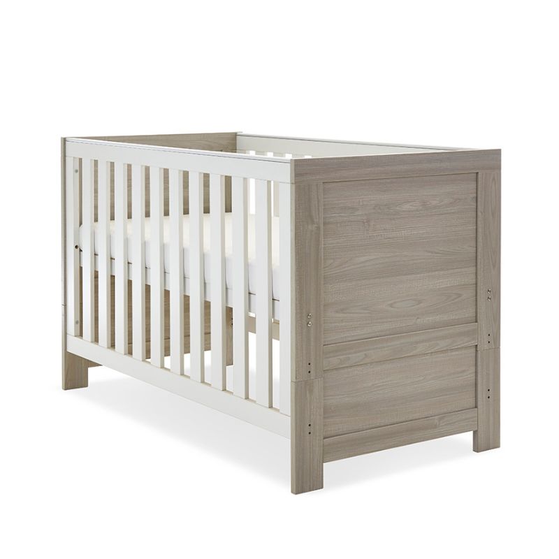 Obaby Nika Cot  Grey Wash & White