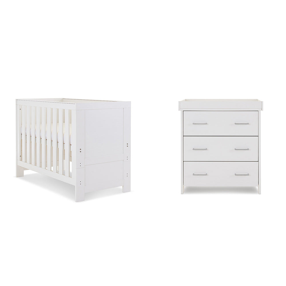 Obaby Nika Mini 2 Piece Room Set White Wash