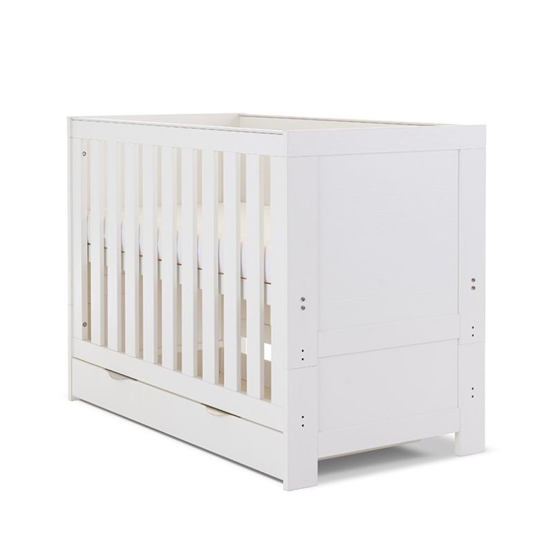 Obaby Nika Cot White Wash + Under Drawer