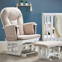 Thumbnail for Obaby Reclining Glider Chair and Stool Sand