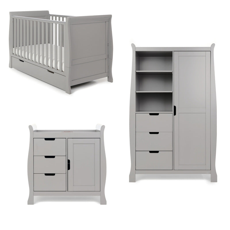 Obaby Stamford Classic 3 Piece Room Set Warm Grey