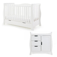 Thumbnail for Obaby Stamford Luxe 2 Piece Set White