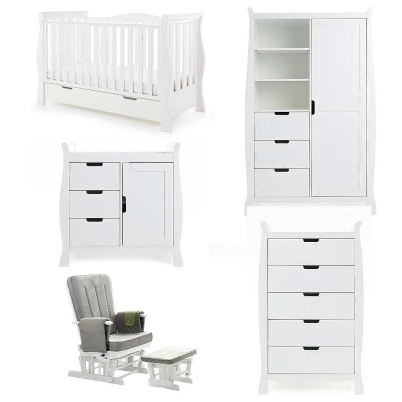 Obaby Stamford Luxe 5 Piece Set White