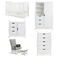 Thumbnail for Obaby Stamford Luxe 5 Piece Set White