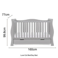 Thumbnail for Obaby Stamford Cot Warm Grey