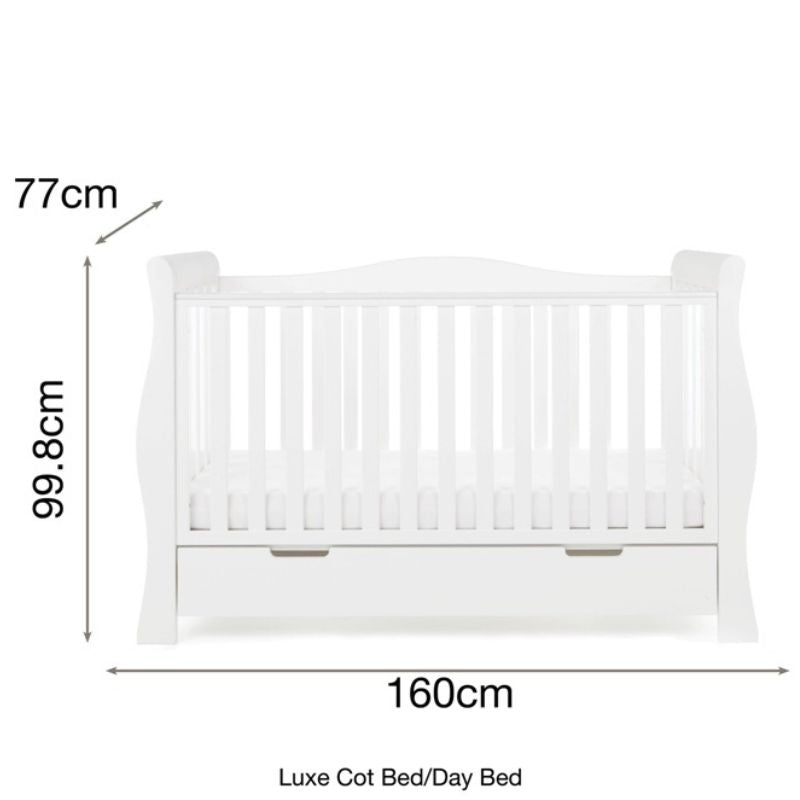 Obaby Stamford Luxe Cot White