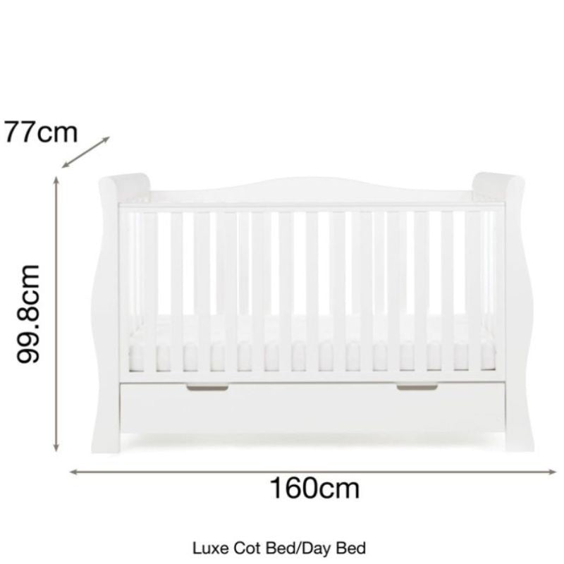 Obaby Stamford Luxe Cot White