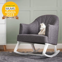 Thumbnail for Obaby Round Back Rocking Chair Grey