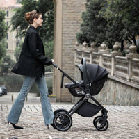 Thumbnail for Babymore Kai Travel System Coco with Base Forest Grey