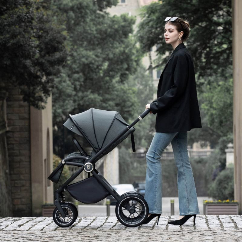 Babymore Kai Pram Pushchair Forest Grey