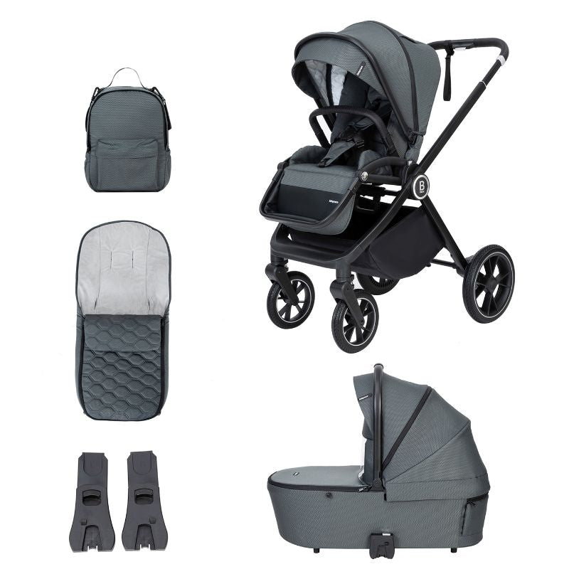 Babymore Kai Pram Pushchair Forest Grey