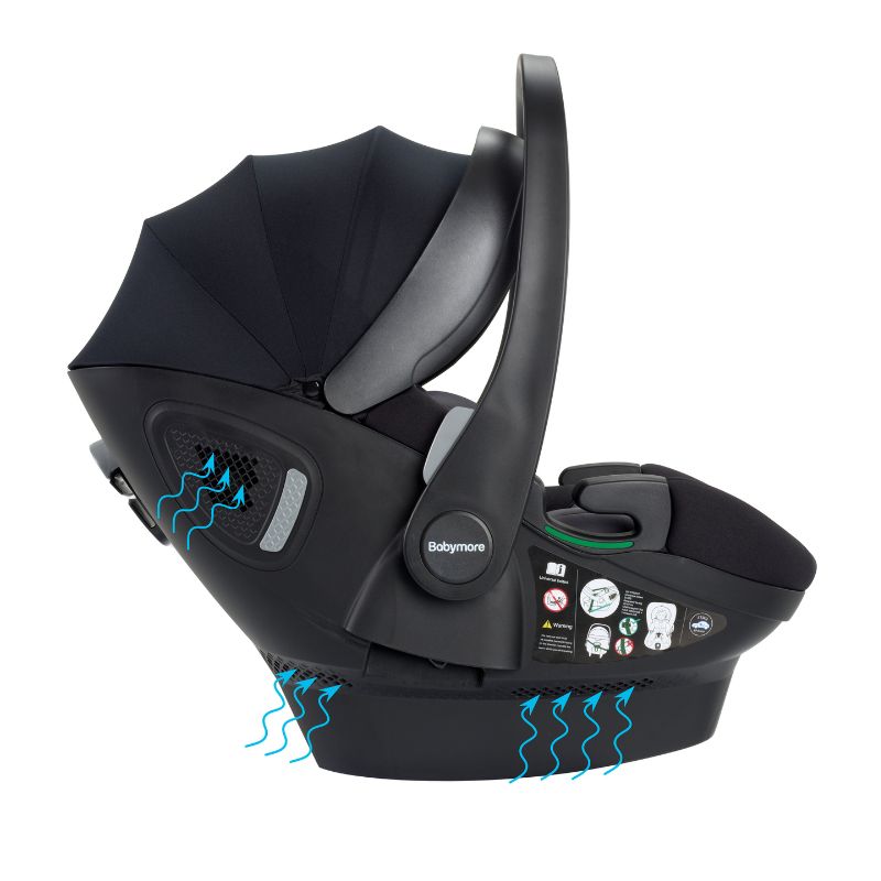 Babymore Chia Travel System Pecan With Base Midnight Blue