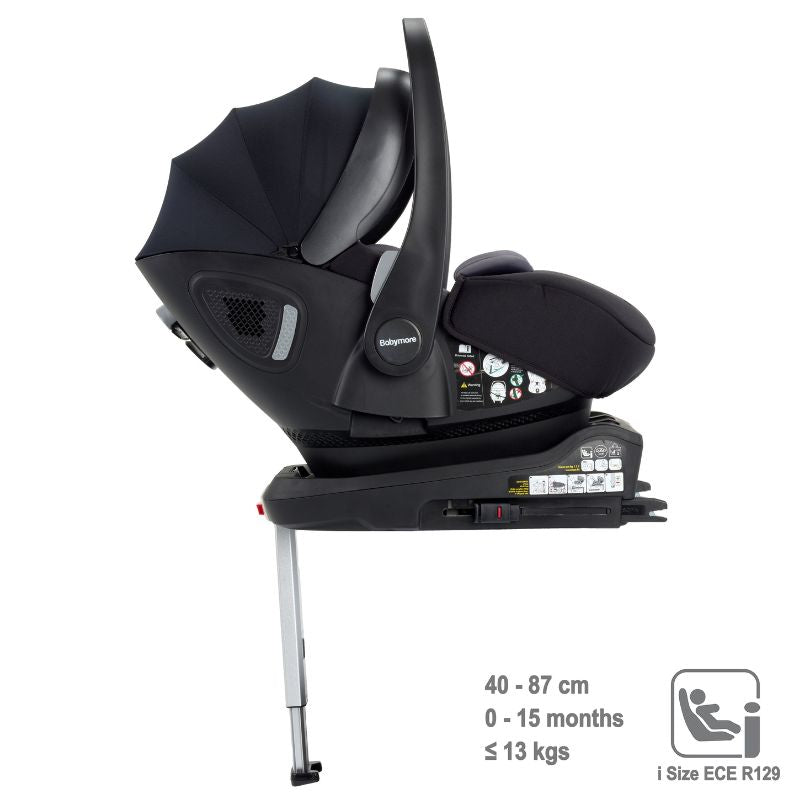 Babymore Chia Travel System Pecan With Base Midnight Blue