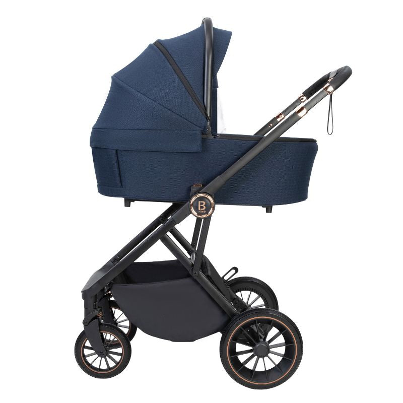 Babymore Chia Travel System Pecan With Base Midnight Blue