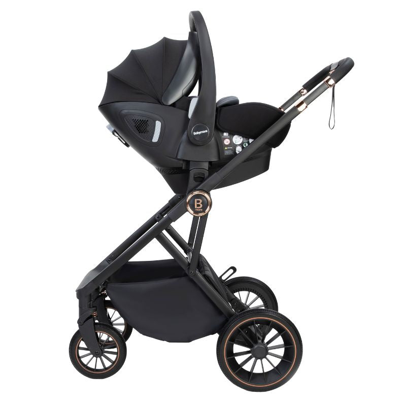 Babymore Chia Travel System Pecan With Base Midnight Blue