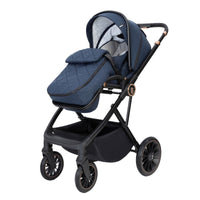 Thumbnail for Babymore Chia Travel System Pecan With Base Midnight Blue