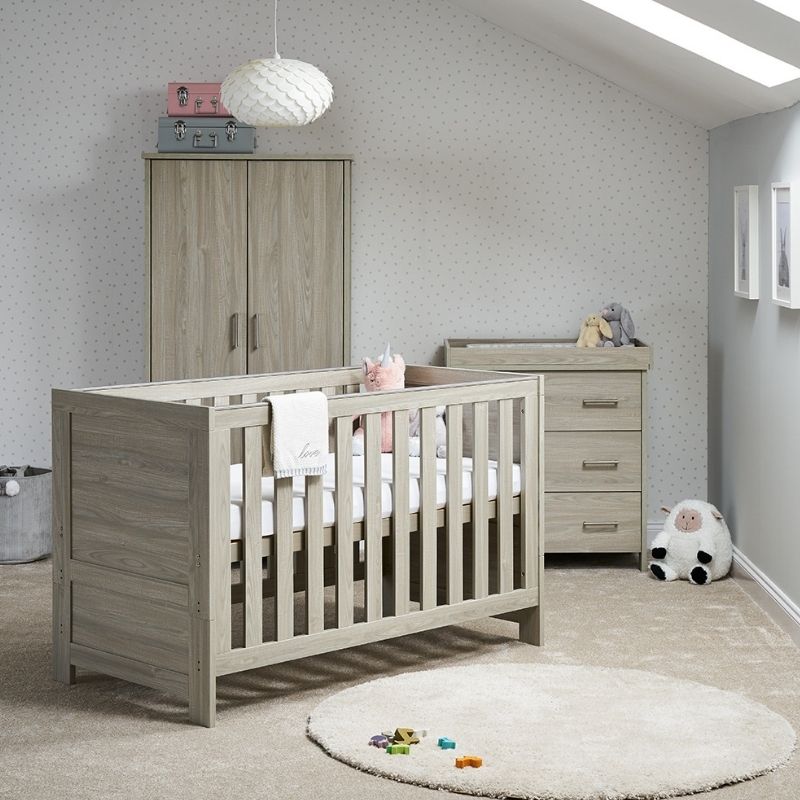 Obaby Nika Cot Bed Grey Wash