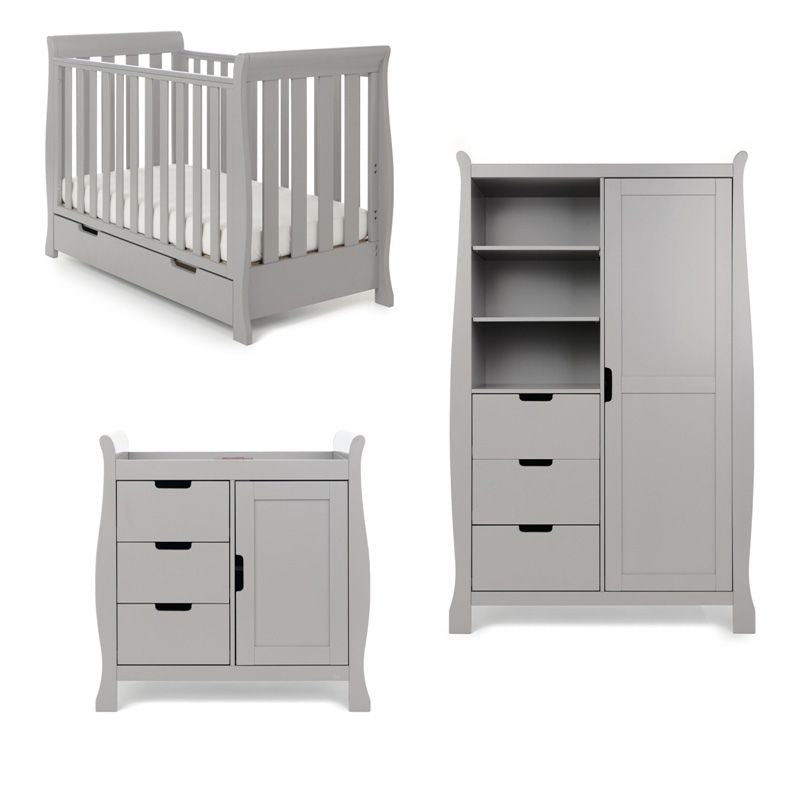 Obaby Stamford Mini 3 Piece Room Set Warm Grey