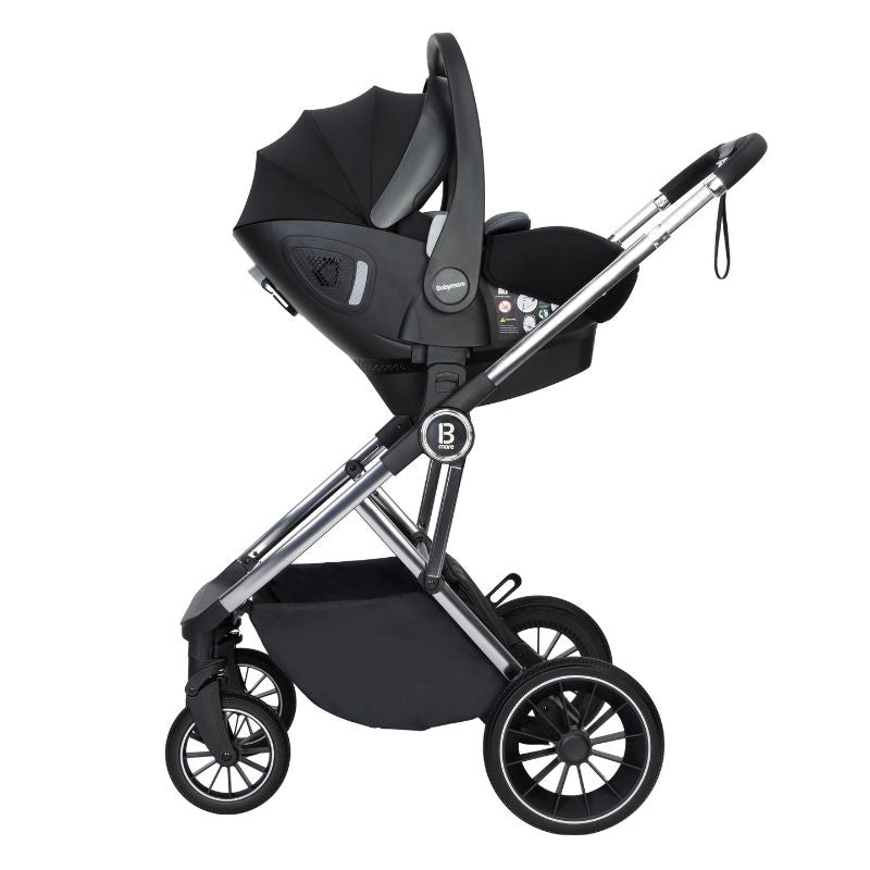 Babymore Chia Travel System Pecan With Base Pearl Grey