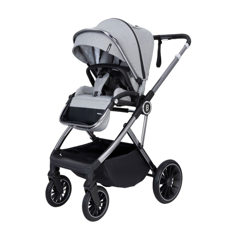 Babymore Chia Travel System Pecan With Base Pearl Grey