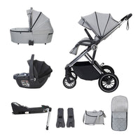 Thumbnail for Babymore Chia Travel System Coco with Base Pearl Grey