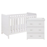 Thumbnail for Babymore Caro 2 Piece Nursery Set White Wash