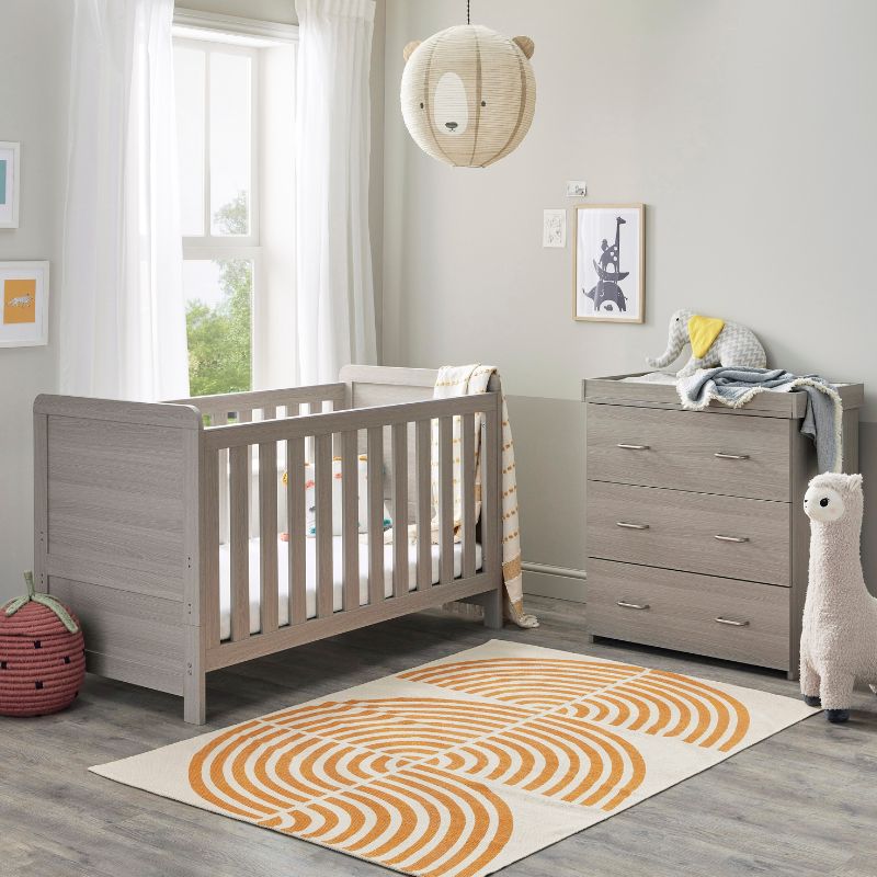 Babymore Caro 2 Piece Nursery Set Grey Wash