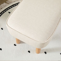 Thumbnail for Babymore Ida Nursing Chair with Stool Ivory