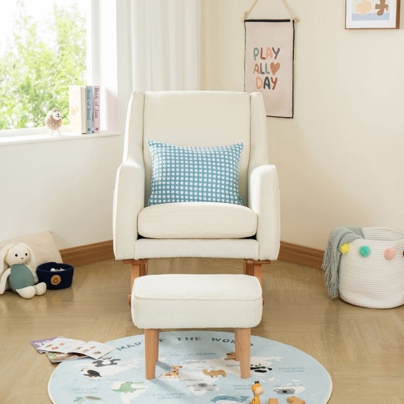 Babymore Ida Nursing Chair with Stool Boucle