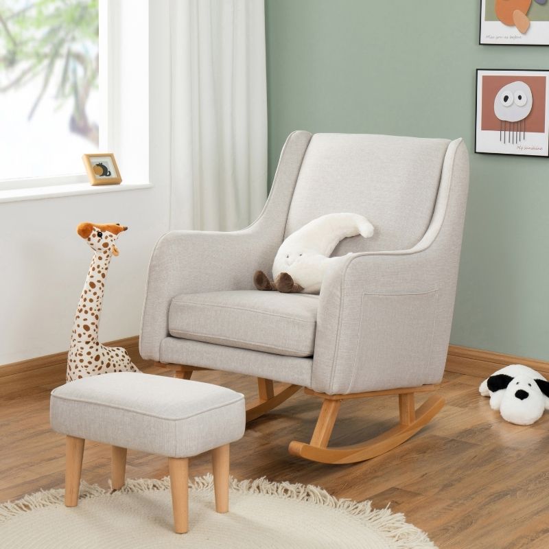 Babymore Ida Nursing Chair with Stool Cashmere