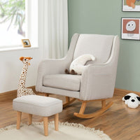 Thumbnail for Babymore Ida Nursing Chair with Stool Cashmere