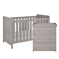 Thumbnail for Babymore Caro 2 Piece Nursery Set Grey Wash