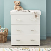 Thumbnail for Babymore Caro Drawers White Wash