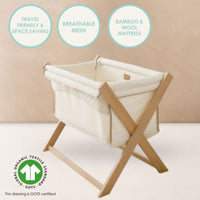 Thumbnail for Folding Crib Cream